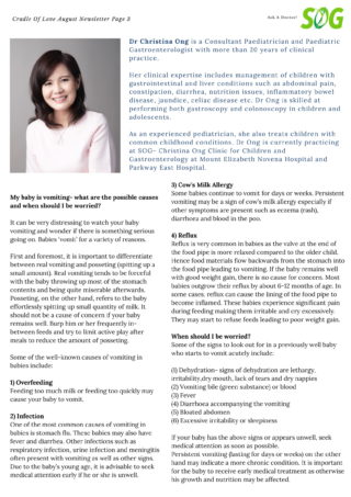 Dr Christina Ong Paediatrician & Gastroenterologist